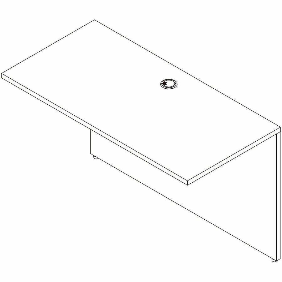 Lorell Essentials Rectangular Bridge, 1" Thickness Table Top, 29.5" x 48" x 24", Modern Elm (LLR66323)
