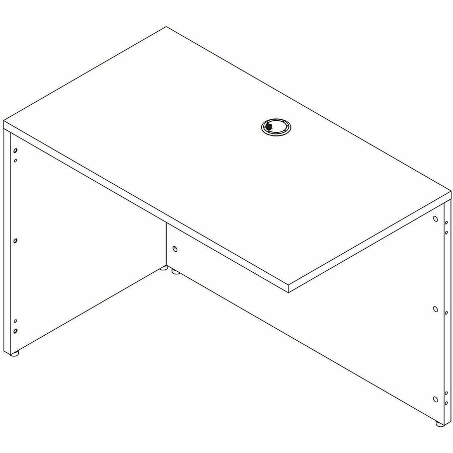 Lorell Essentials Rectangular Return Shell, 1" Thickness Table Top, 29.5" Height x 42" Width x 24" Depth, Modern Elm (LLR66321)