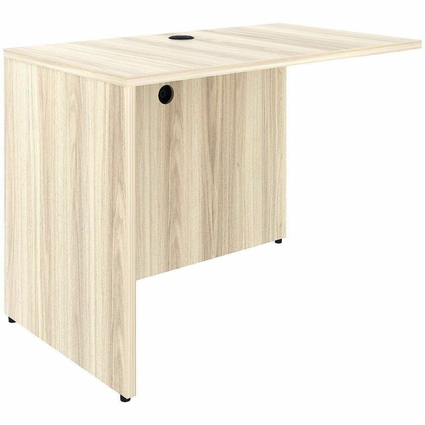 Lorell Essentials Rectangular Return Shell, 1" Thickness Table Top, 29.5" Height x 42" Width x 24" Depth, Modern Elm (LLR66321)