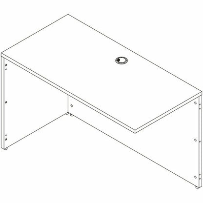 Lorell Essentials Rectangular Return Shell, Rectangle, 1" Thickness Table Top, 29.5" Height x 48" Width x 24" Depth Return Shell, Material: Laminate, Metal, Finish: Modern Elm (LLR66320)