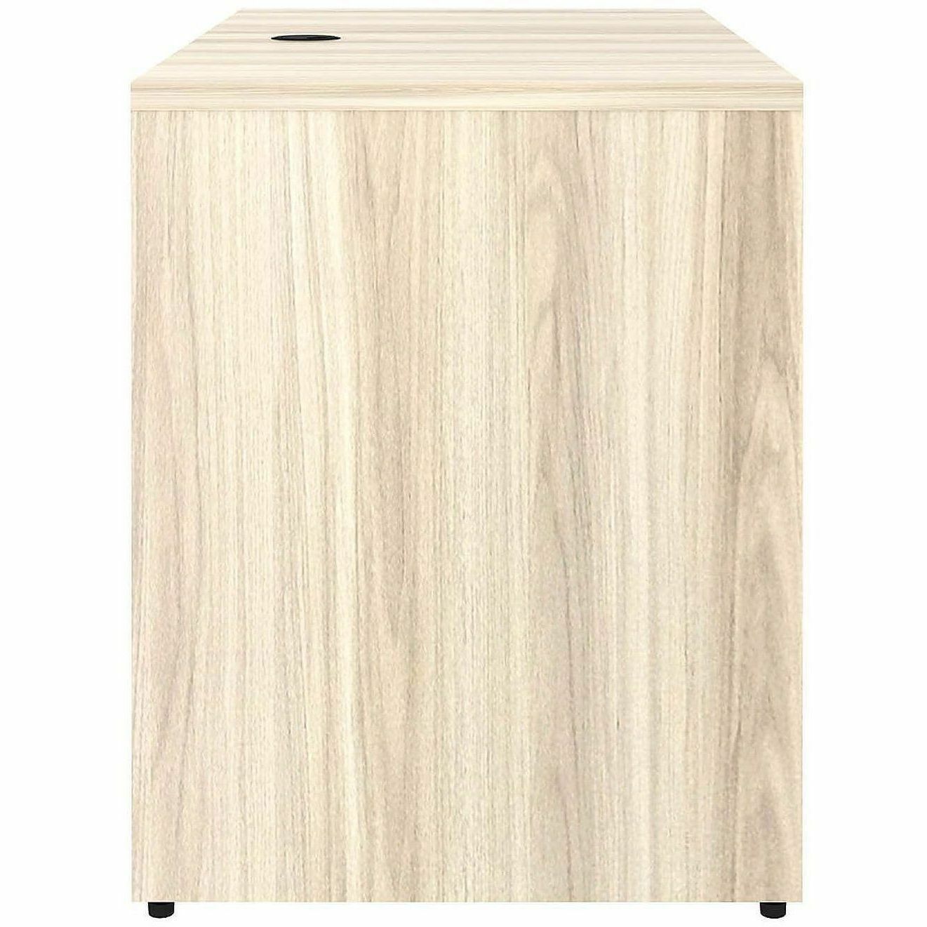 Lorell Essentials Rectangular Return Shell, Rectangle, 1" Thickness Table Top, 29.5" Height x 48" Width x 24" Depth Return Shell, Material: Laminate, Metal, Finish: Modern Elm (LLR66320)