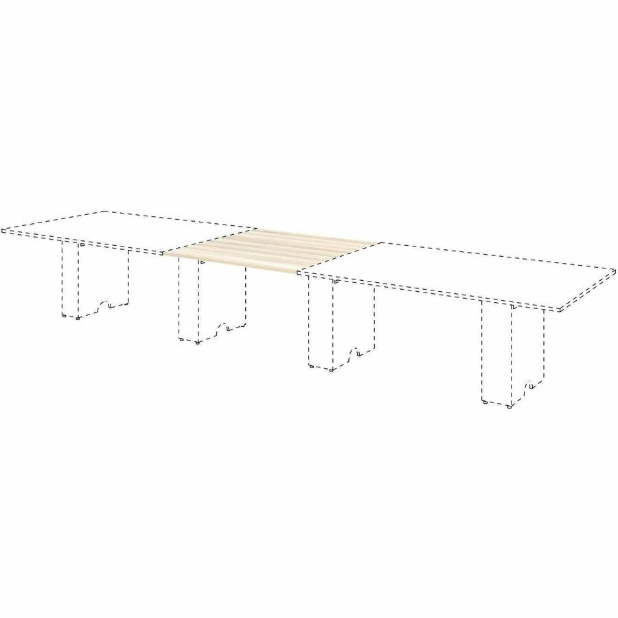 Lorell Essentials Modular Conference Table Adder Top, 1" Height x 47" Width x 47" Depth, Modern Elm (LLR16345)