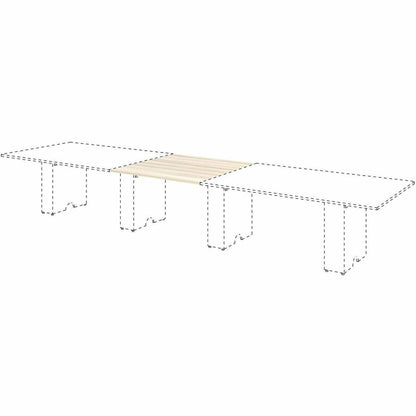 Lorell Essentials Modular Conference Table Adder Top, 1" Height x 47" Width x 47" Depth, Modern Elm (LLR16345)