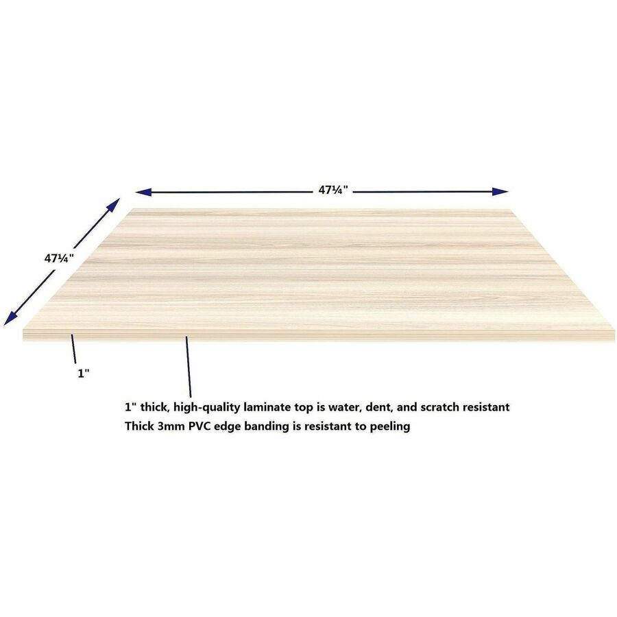 Lorell Essentials Modular Conference Table Adder Top, 1" Height x 47" Width x 47" Depth, Modern Elm (LLR16345)