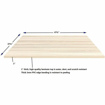 Lorell Essentials Modular Conference Table Adder Top, 1" Height x 47" Width x 47" Depth, Modern Elm (LLR16345)