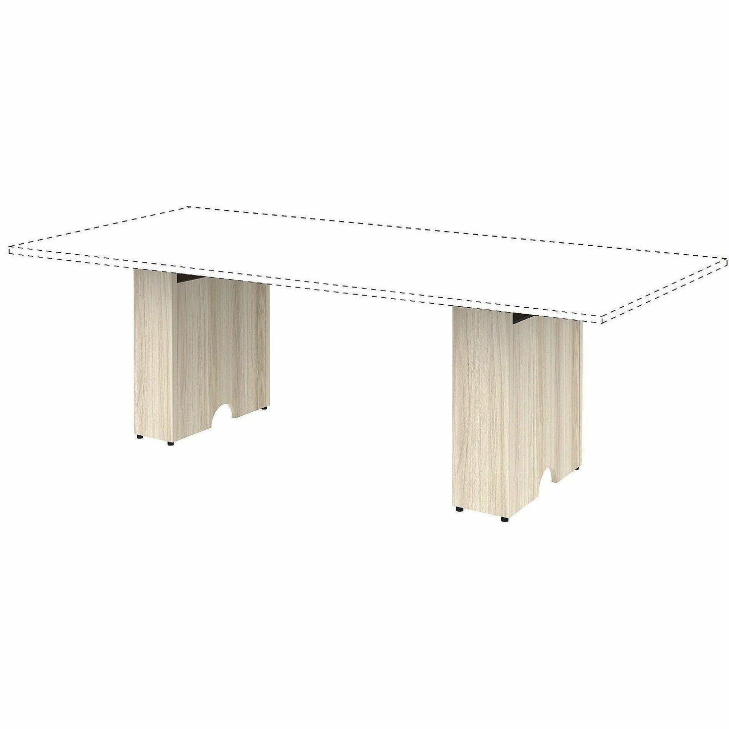 Lorell Essentials Modular Conference Table Base, 28.5" Height x 23.6" Width x 7.9" Depth, Modern Elm (LLR16305)