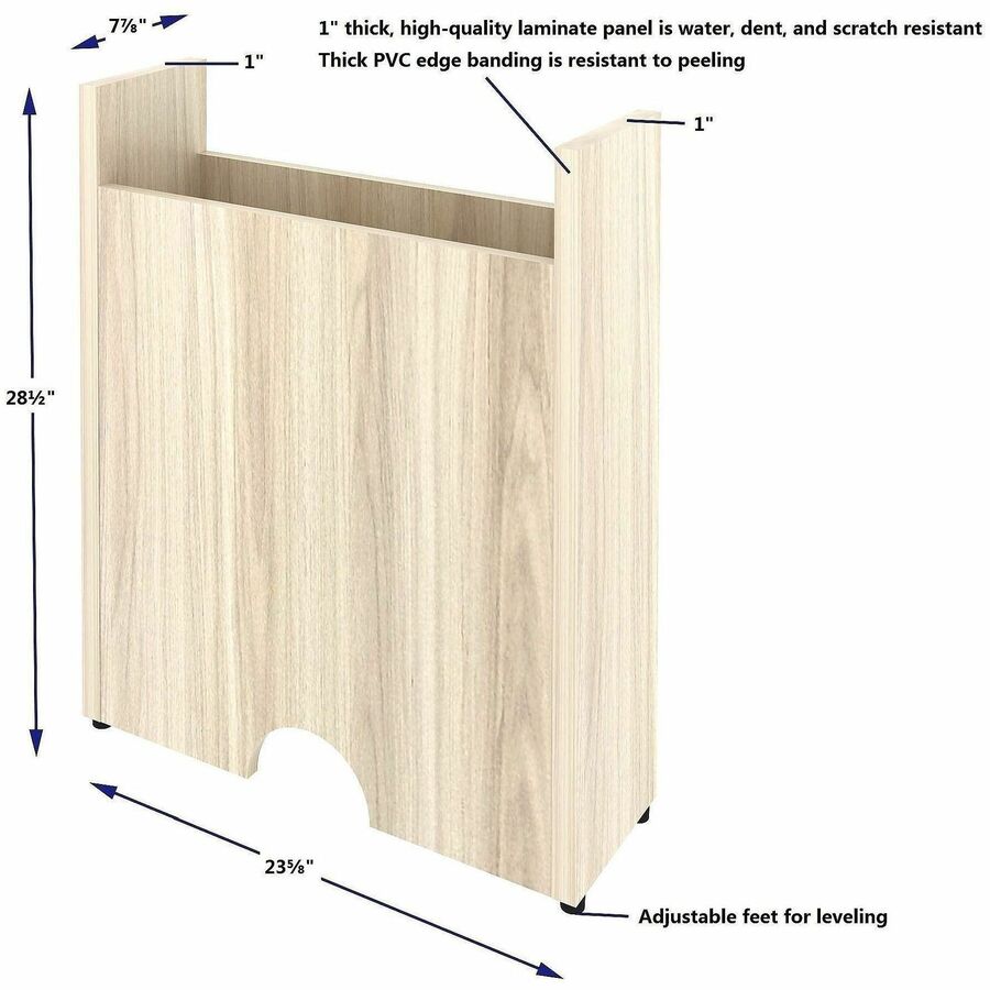 Lorell Essentials Modular Conference Table Base, 28.5" Height x 23.6" Width x 7.9" Depth, Modern Elm (LLR16305)