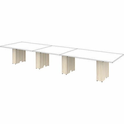 Lorell Essentials Modular Conference Table Base, 28.5" Height x 23.6" Width x 7.9" Depth, Modern Elm (LLR16305)