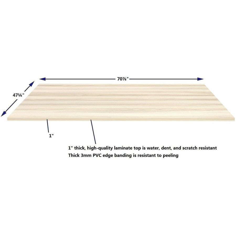 Lorell Essentials Modular Conference Table Top, 1" Height x 70.8" Width x 47" Depth, Modern Elm (LLR16335)