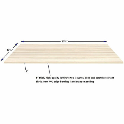 Lorell Essentials Modular Conference Table Top, 1" Height x 70.8" Width x 47" Depth, Modern Elm (LLR16335)