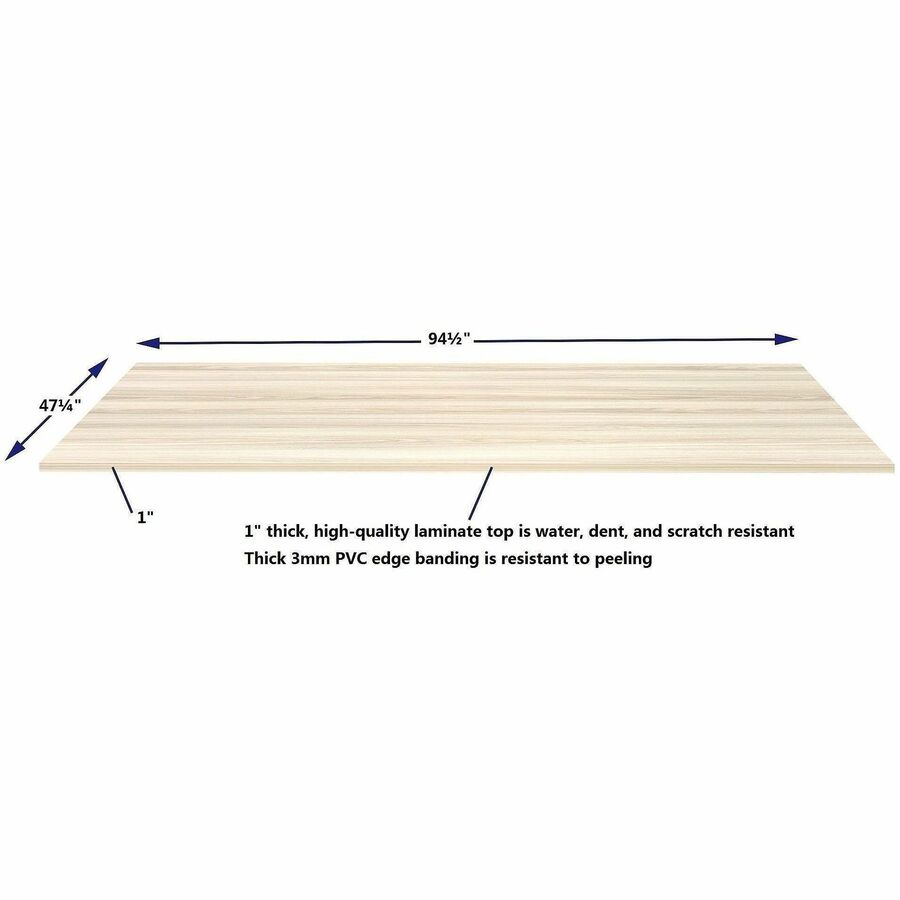 Lorell Essentials Modular Conference Table Top, 1" Height x 94" Width x 47" Depth, Modern Elm (LLR16315)
