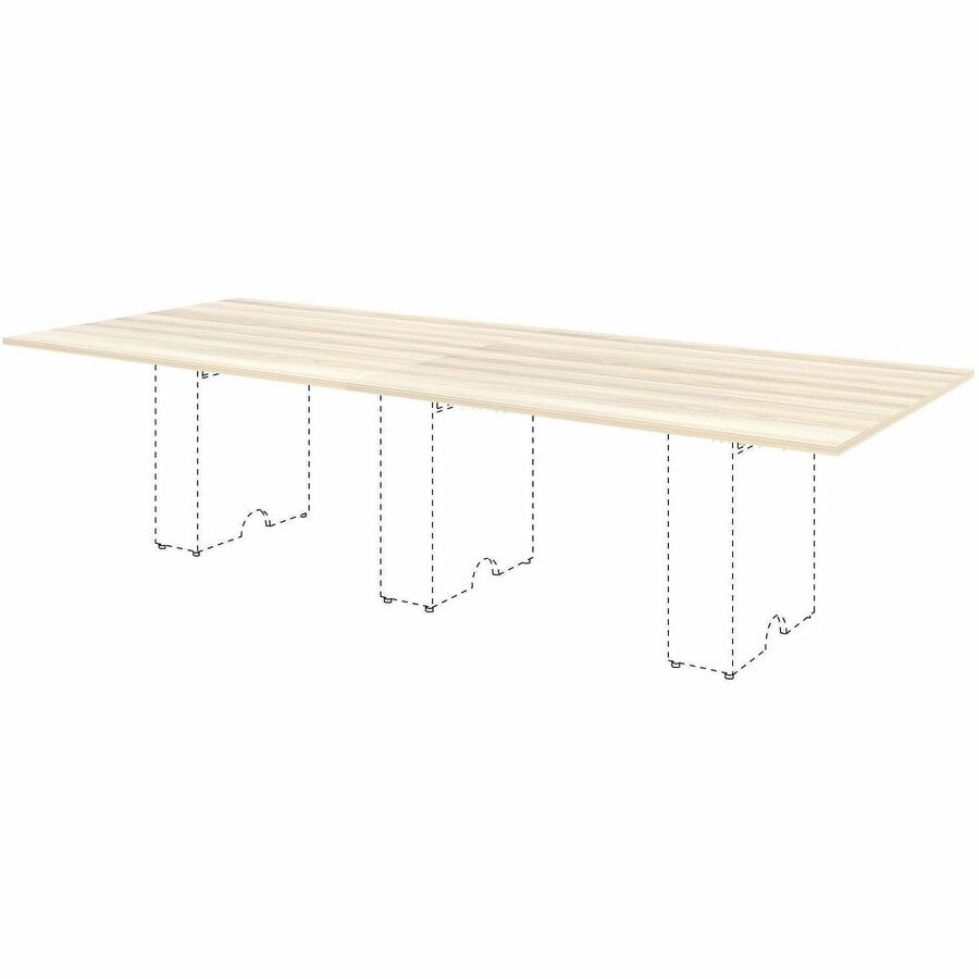 Lorell Essentials Modular Conference Table Top, 1" Height x 59" Width x 47" Depth, Modern Elm (LLR16325)