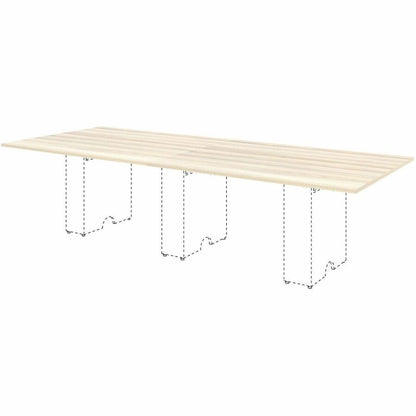 Lorell Essentials Modular Conference Table Top, 1" Height x 59" Width x 47" Depth, Modern Elm (LLR16325)