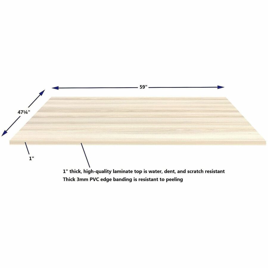 Lorell Essentials Modular Conference Table Top, 1" Height x 59" Width x 47" Depth, Modern Elm (LLR16325)