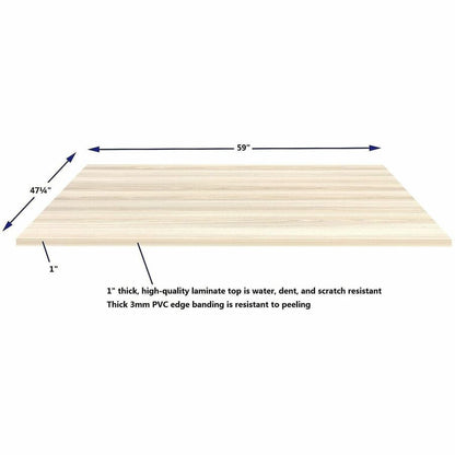 Lorell Essentials Modular Conference Table Top, 1" Height x 59" Width x 47" Depth, Modern Elm (LLR16325)