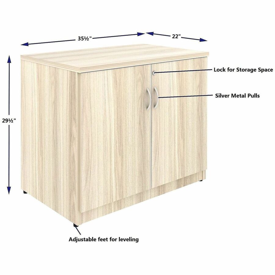 Lorell Essentials 2-Door Storage Cabinet, Modern Elm (LLR66333)