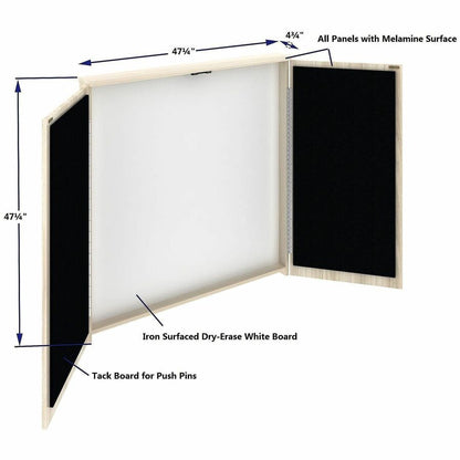 Lorell Dry-Erase Whiteboard Presentation Cabinet, Modern Elm (LLR66345)