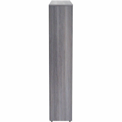Lorell 5-Shelf Weathered Charcoal Laminate Bookcase, 36" Width x 12" Depth x 60" Height, Weathered Charcoal (LLR69631)
