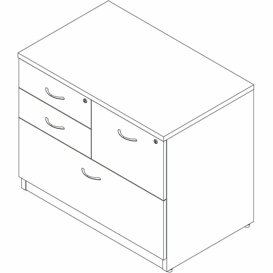 Lorell Essentials Versatile 4-Drawer Lateral File, Modern Elm (LLR66337)