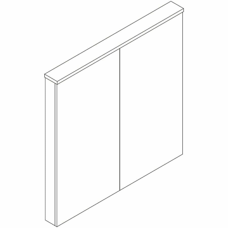 Lorell Dry-Erase Whiteboard Presentation Cabinet, Walnut (LLR69899)