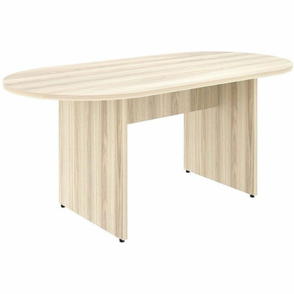 Lorell Essentials Oval Conference Table, Oval, 29.5" Height x 72" Width x 36" Depth, 1.3" Thickness Table Top, Modern Elm, Mahogany (LLR66370)