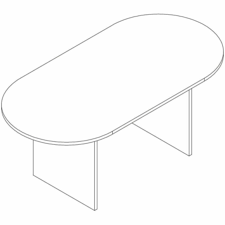 Lorell Essentials Oval Conference Table, Oval, 29.5" Height x 72" Width x 36" Depth, 1.3" Thickness Table Top, Modern Elm, Mahogany (LLR66370)