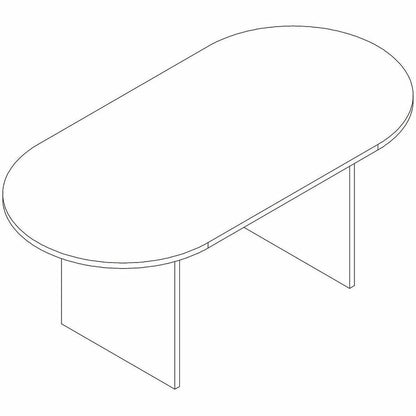 Lorell Essentials Oval Conference Table, Oval, 29.5" Height x 72" Width x 36" Depth, 1.3" Thickness Table Top, Modern Elm, Mahogany (LLR66370)