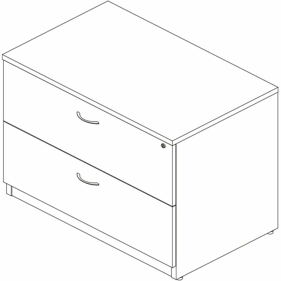 Lorell Essentials 2-Drawer Lateral File, Modern Elm (LLR66335)