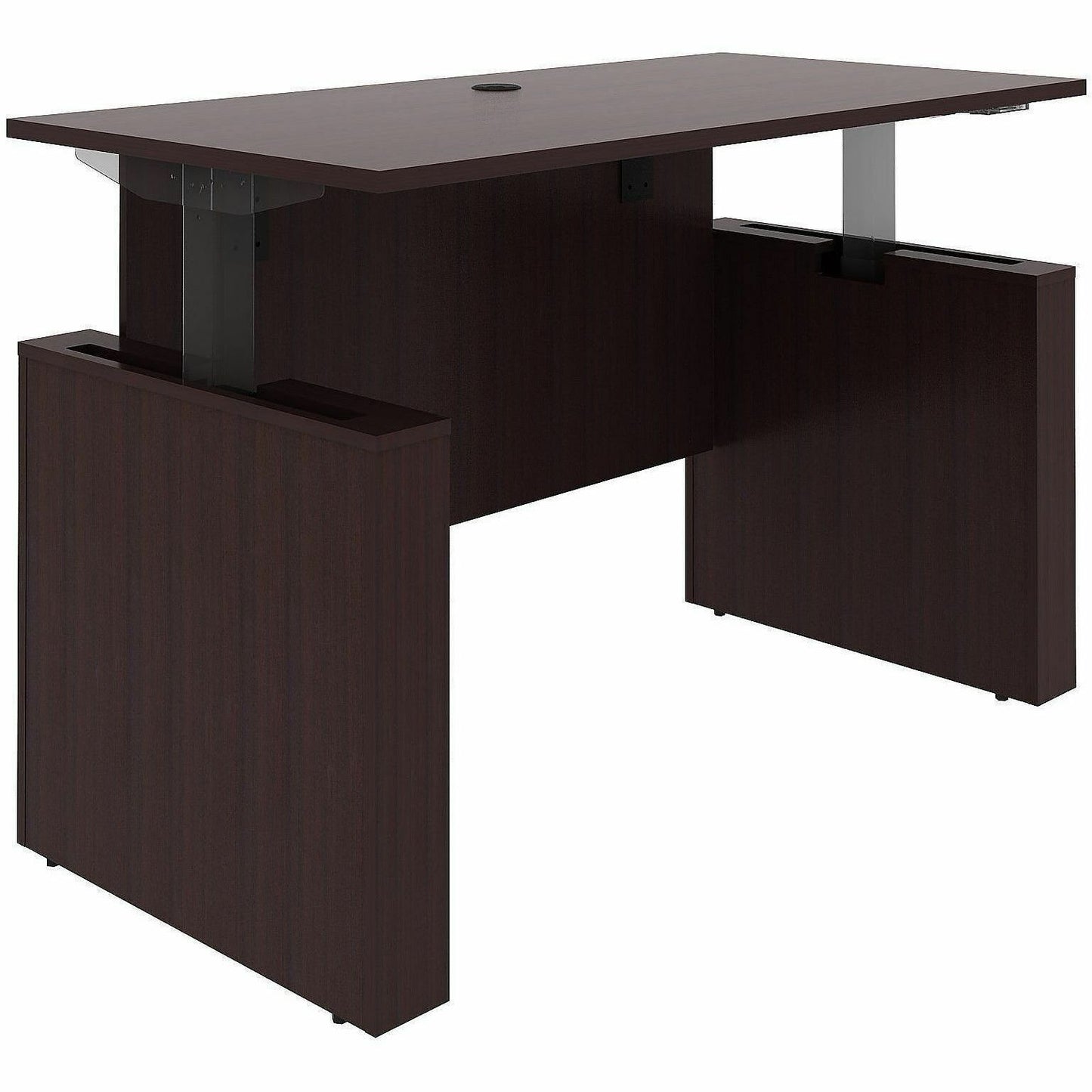 Lorell Essentials 60" Sit-to-Stand Desk Shell, 49" Height x 60" Width x 29" Depth, 1" Thickness Top, Espresso (LLR69641)
