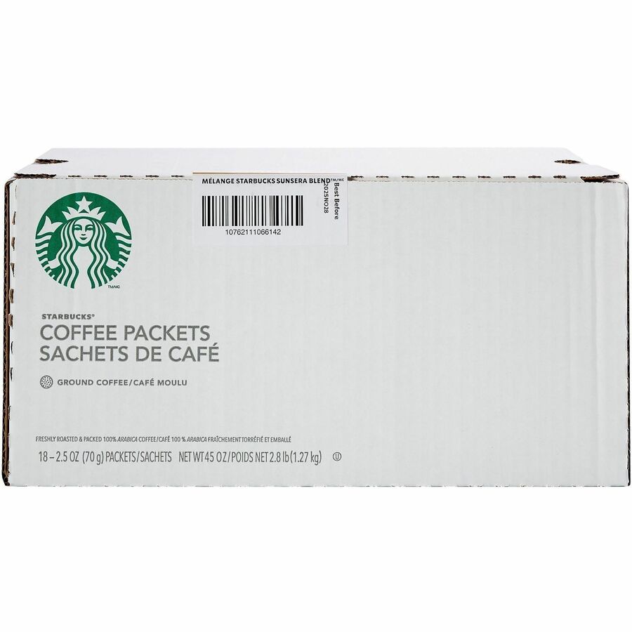 Starbucks Sunsera Blend Ground Coffee, 2.5 oz, 18/Box (SBK06614)