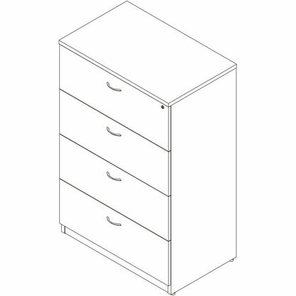 Lorell Essentials 4-Drawer Lateral File, Modern Elm (LLR66336)