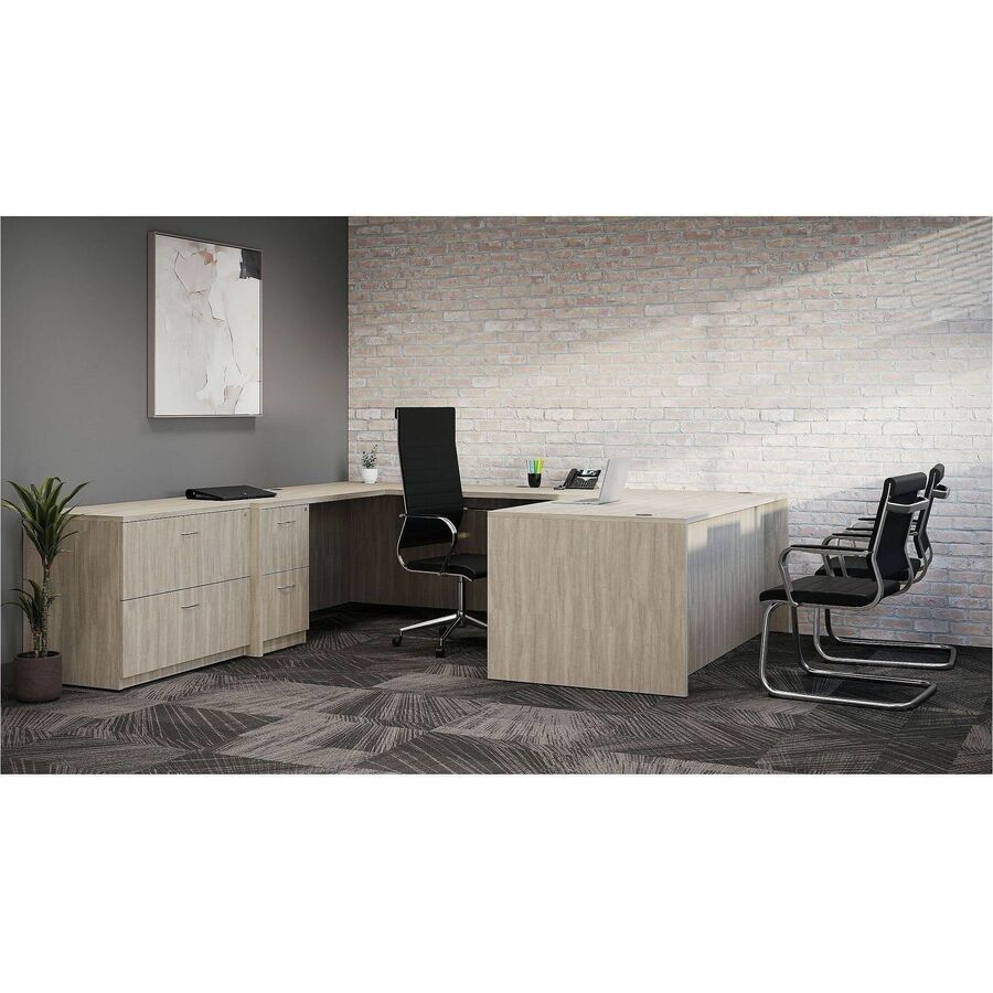 Lorell Essentials 3-Drawer Fixed Pedestal File Cabinet, Modern Elm (LLR66331)