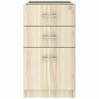 Lorell Essentials 3-Drawer Fixed Pedestal File Cabinet, Modern Elm (LLR66331)