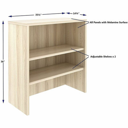 Lorell Essentials Stack-On Bookshelf, Stackable, Modern Elm (LLR66334)