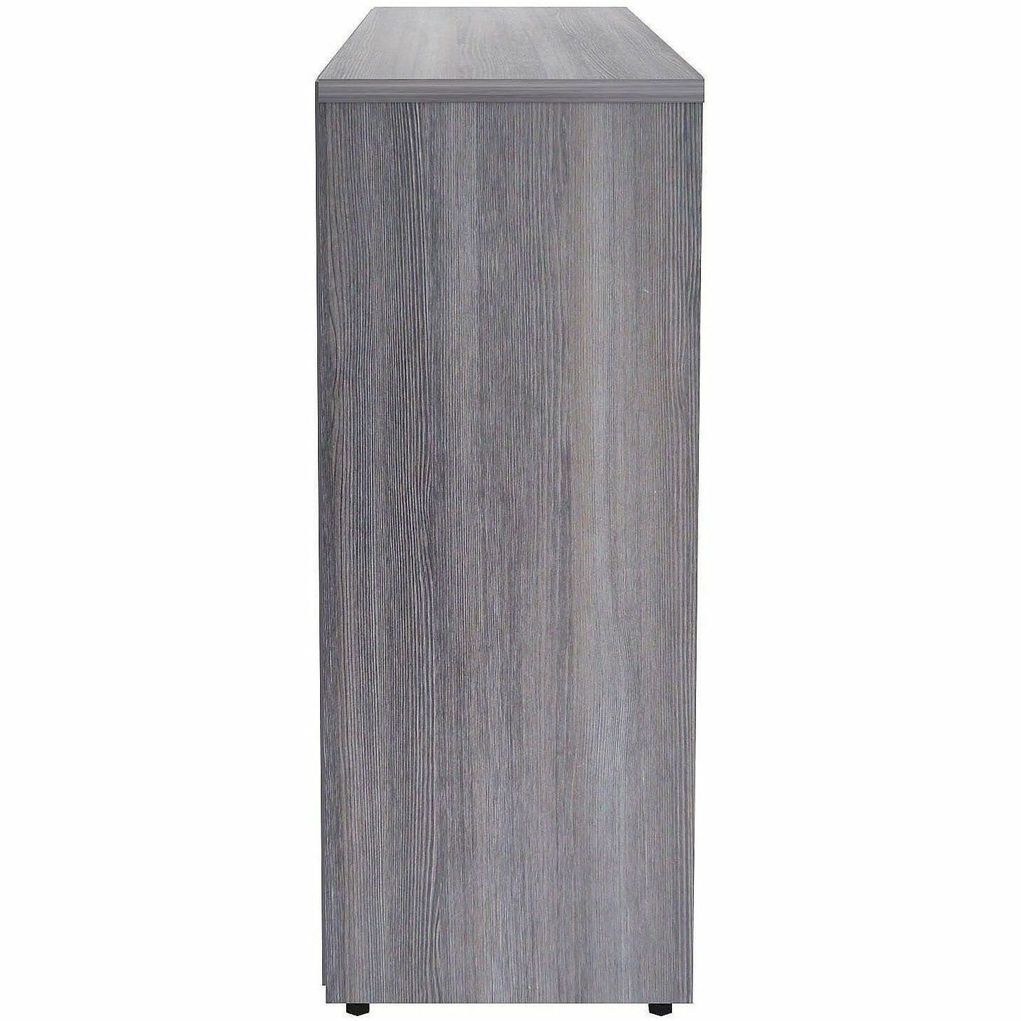 Lorell 2-Shelf Weathered Charcoal Laminate Bookcase, 36" Width x 12" Depth x 30" Height, Weathered Charcoal (LLR69630)
