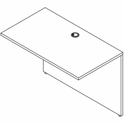 Lorell Weathered Charcoal Laminate Desking, 29.5" Height x 42" Width x 24" Depth (LLR69529)