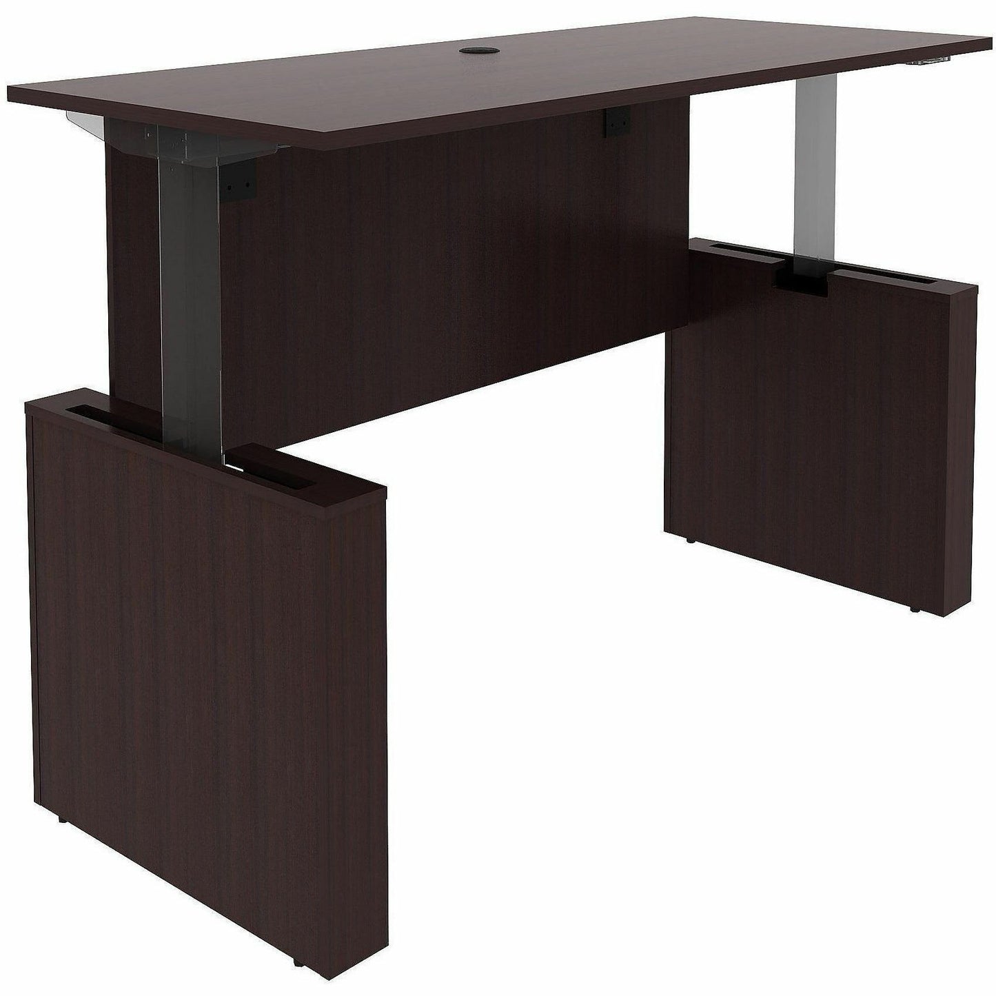 Lorell Essentials 72" Sit-to-Stand Desk Shell, 49" Height x 72" Width x 29" Depth, 1" Thickness Top, Espresso (LLR69643)