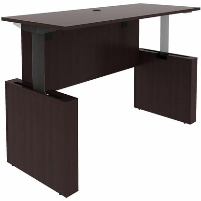 Lorell Essentials 72" Sit-to-Stand Desk Shell, 49" Height x 72" Width x 29" Depth, 1" Thickness Top, Espresso (LLR69643)
