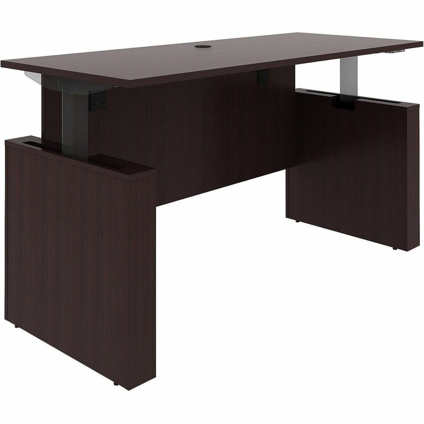 Lorell Essentials 72" Sit-to-Stand Desk Shell, 49" Height x 72" Width x 29" Depth, 1" Thickness Top, Espresso (LLR69643)