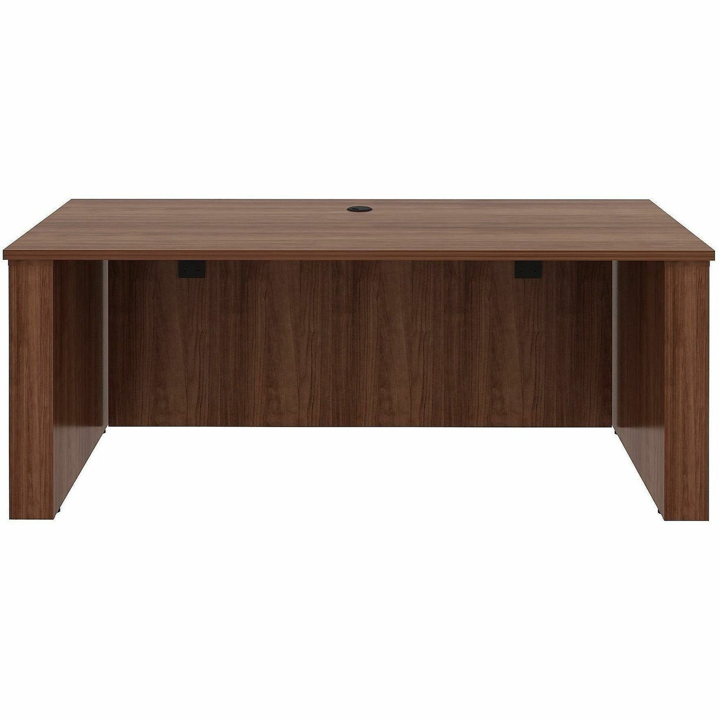 Lorell Essentials 72" Sit-to-Stand Desk Shell, 49" Height x 72" Width x 29" Depth, 1" Thickness Top, Finish: Walnut (LLR69642)