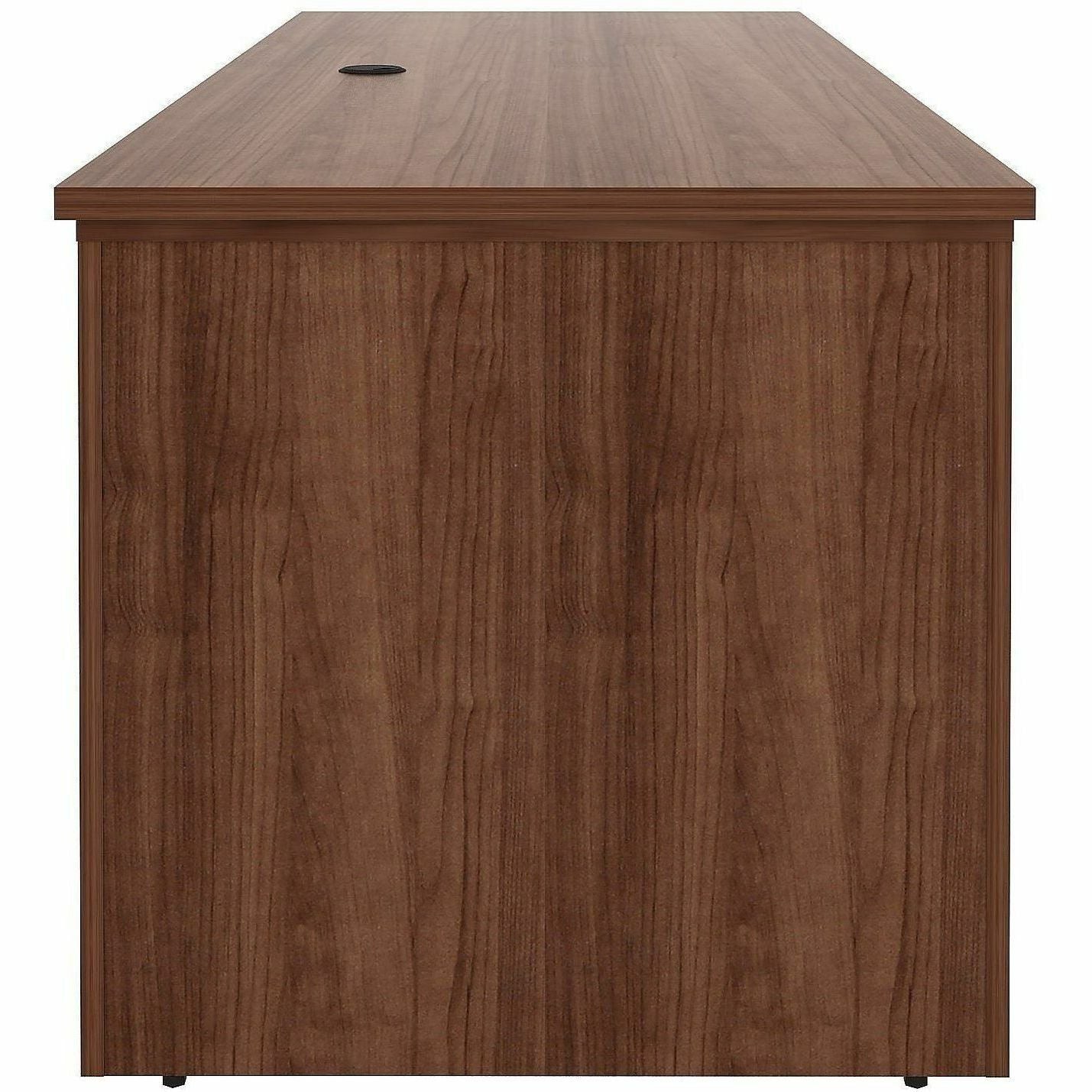 Lorell Essentials 72" Sit-to-Stand Desk Shell, 49" Height x 72" Width x 29" Depth, 1" Thickness Top, Finish: Walnut (LLR69642)