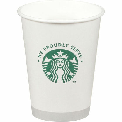 Starbucks WPS Branded Hot Cups, 12 fl oz, White, Recycled (SBK05871)