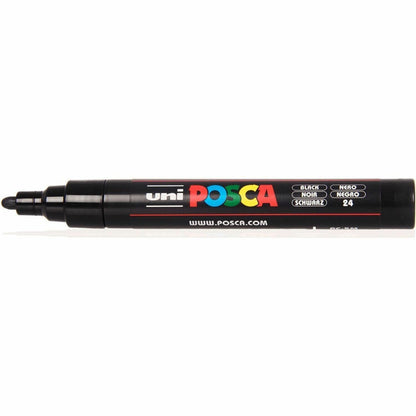 POSCA PC-5M WaterBased Paint Marker, Assorted Ink, Erasable, Washable, Water Based, Multipurpose, 4/Pack (UBC319392000)