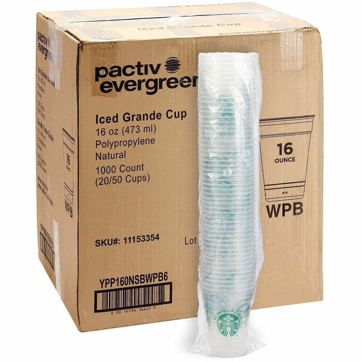 Starbucks WPS Branded Cold Cups, 16 fl oz (SBK16447)