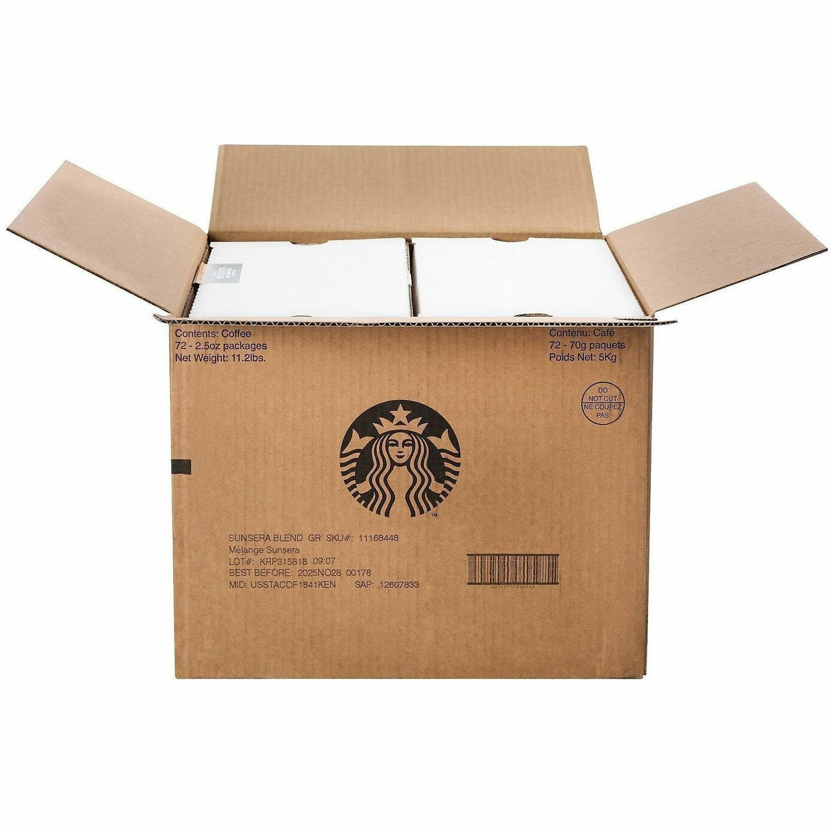 Starbucks Sunsera Blend Ground Coffee, 2.5 oz (SBK06614CT)