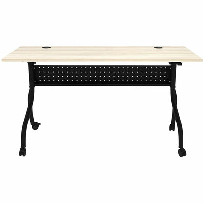 Lorell 60" x 23.6" Modern Elm/Black Flip-Up Training Table (LLR66376)
