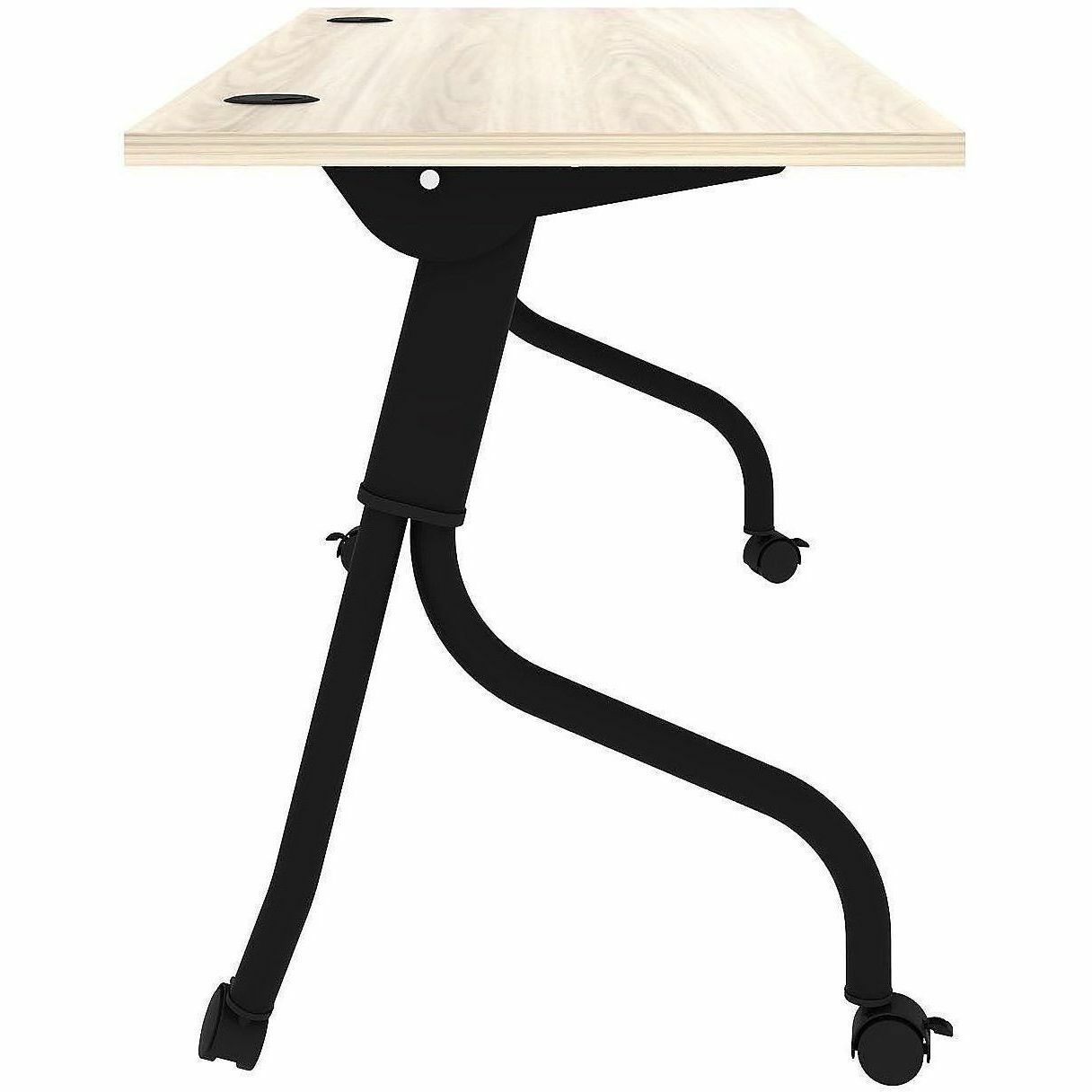 Lorell 60" x 23.6" Modern Elm/Black Flip-Up Training Table (LLR66376)