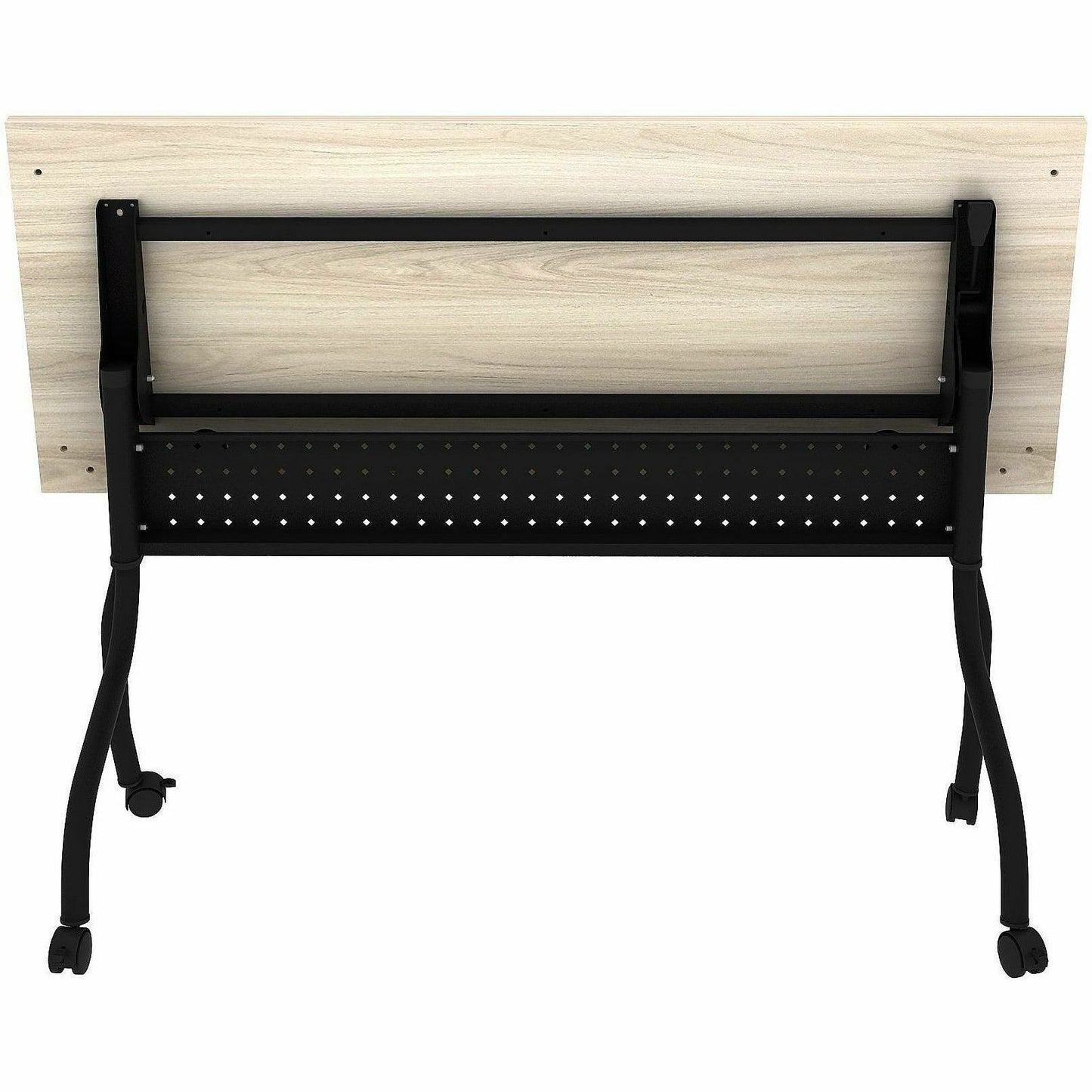 Lorell 60" x 23.6" Modern Elm/Black Flip-Up Training Table (LLR66376)
