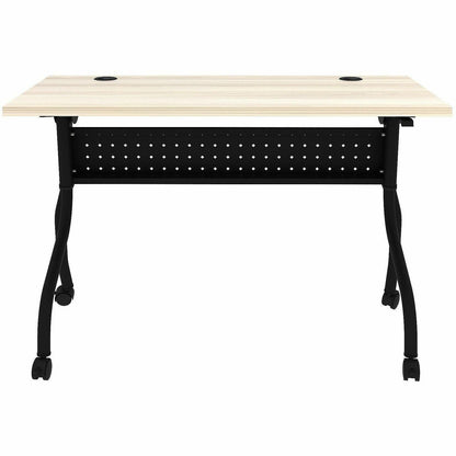 Lorell 48" x 23.6" Modern Elm/Black Flip-Up Training Table (LLR66377)