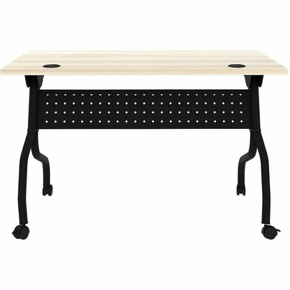 Lorell 48" x 23.6" Modern Elm/Black Flip-Up Training Table (LLR66377)